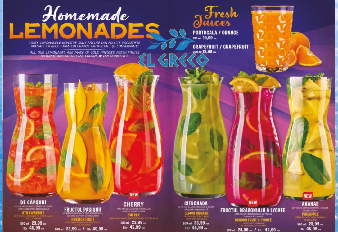 Lemonades & fresh juices